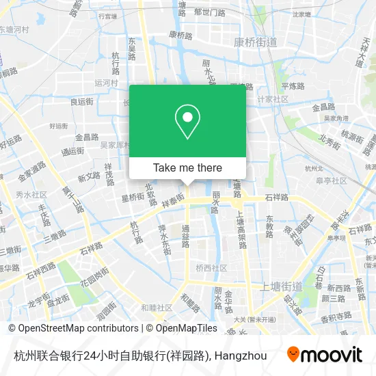 杭州联合银行24小时自助银行(祥园路) map