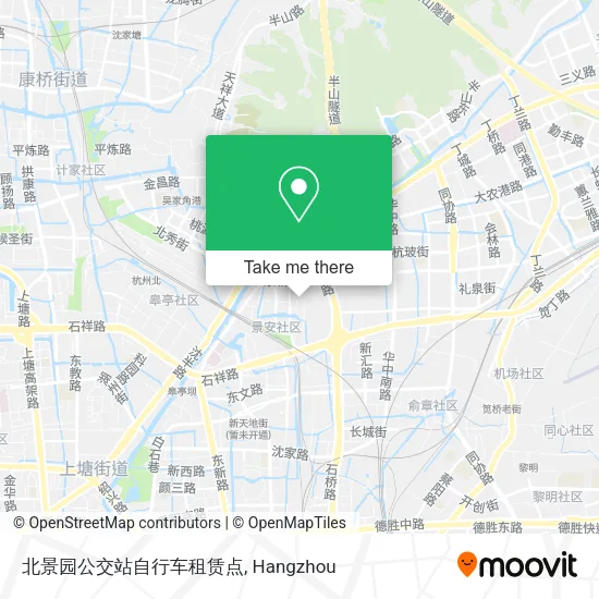 北景园公交站自行车租赁点 map