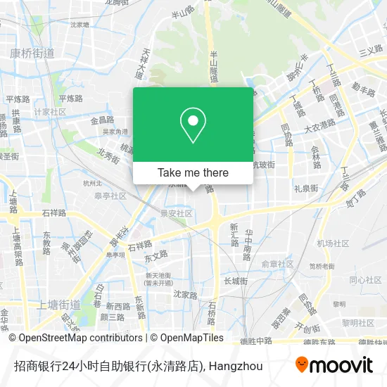 招商银行24小时自助银行(永清路店) map