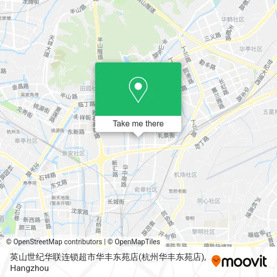 英山世纪华联连锁超市华丰东苑店(杭州华丰东苑店) map