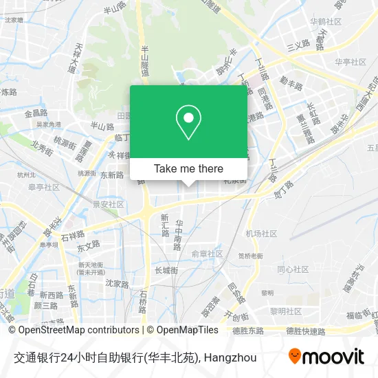 交通银行24小时自助银行(华丰北苑) map
