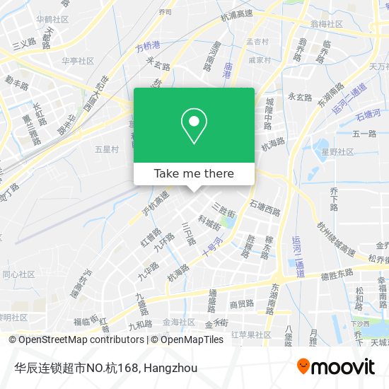 华辰连锁超市NO.杭168 map