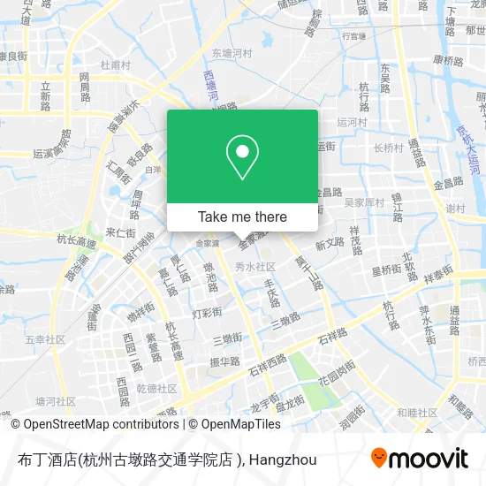 布丁酒店(杭州古墩路交通学院店 ) map