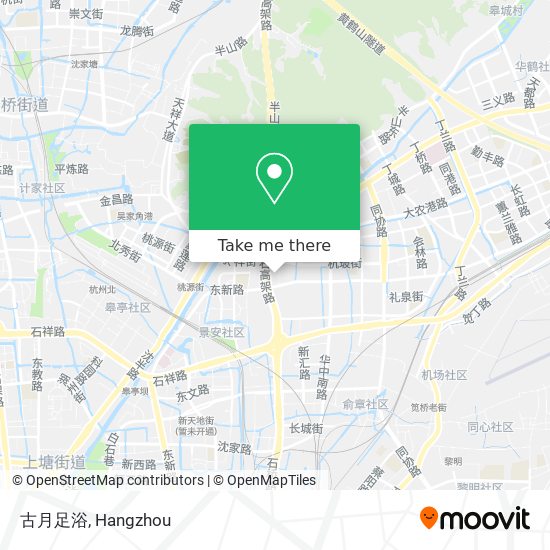 古月足浴 map