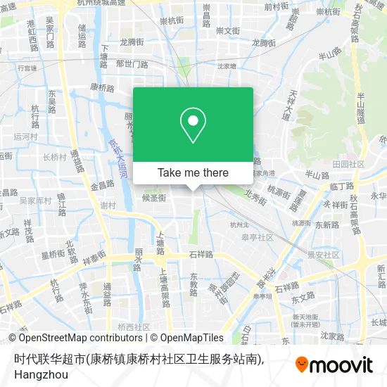 时代联华超市(康桥镇康桥村社区卫生服务站南) map