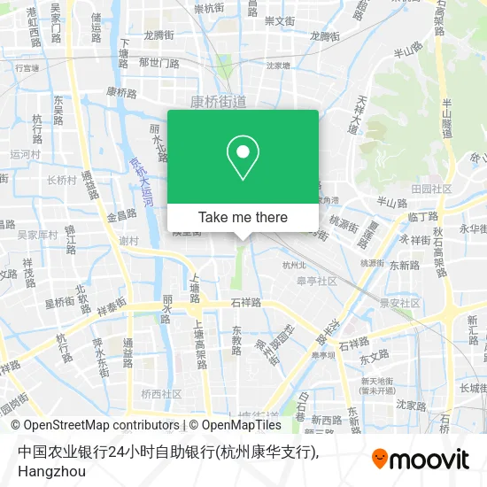 中国农业银行24小时自助银行(杭州康华支行) map