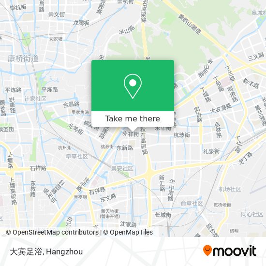 大宾足浴 map