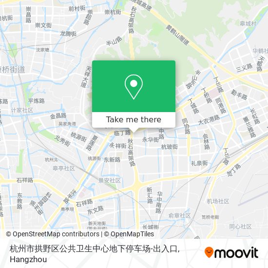 杭州市拱野区公共卫生中心地下停车场-出入口 map