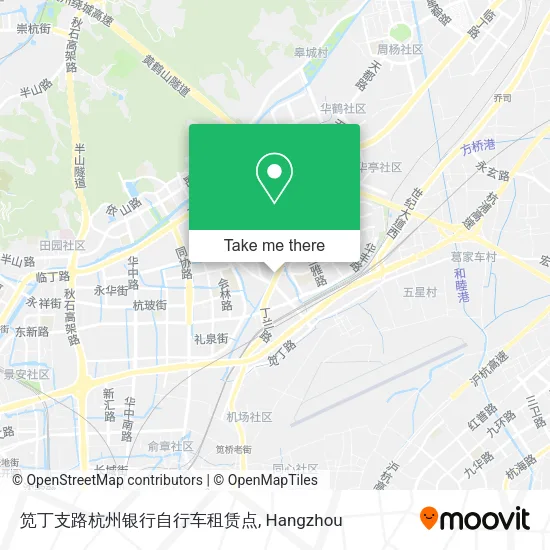 笕丁支路杭州银行自行车租赁点 map