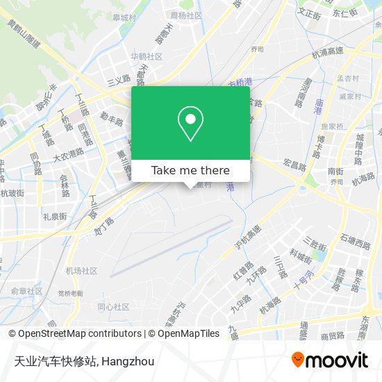 天业汽车快修站 map