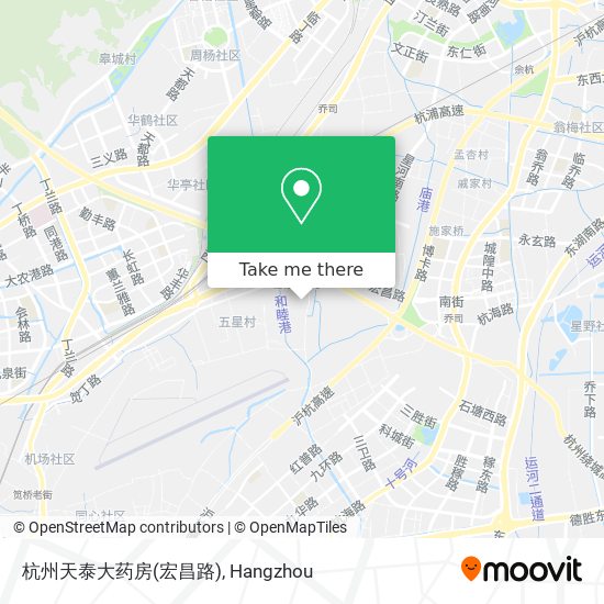 杭州天泰大药房(宏昌路) map