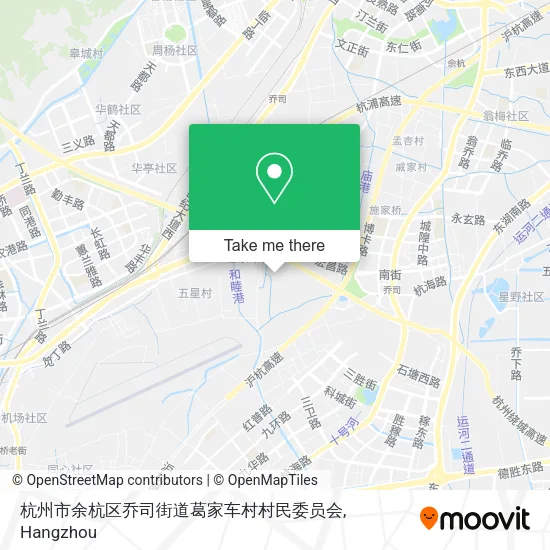 杭州市余杭区乔司街道葛家车村村民委员会 map