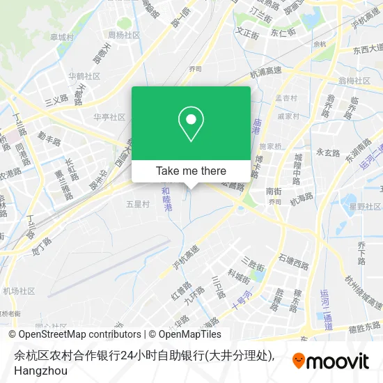 余杭区农村合作银行24小时自助银行(大井分理处) map