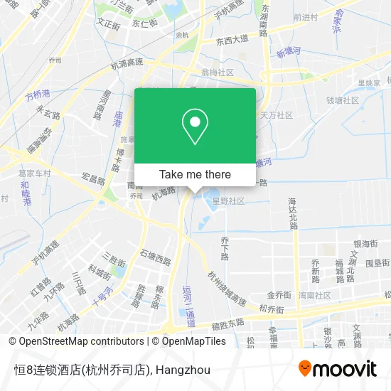 恒8连锁酒店(杭州乔司店) map
