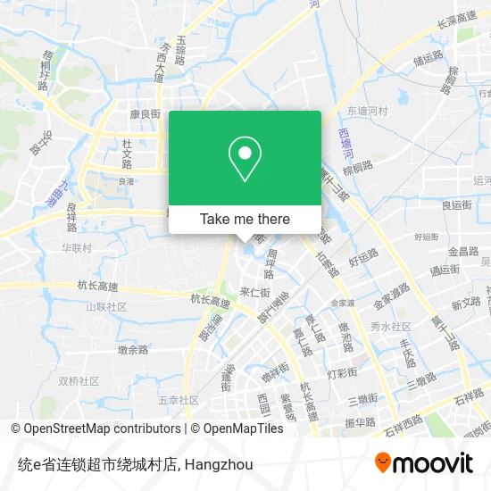 统e省连锁超市绕城村店 map