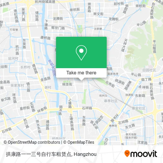 拱康路一一三号自行车租赁点 map