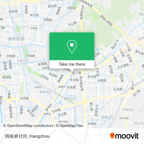 阔板桥社区 map