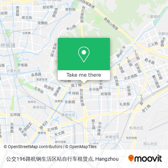 公交196路杭钢生活区站自行车租赁点 map