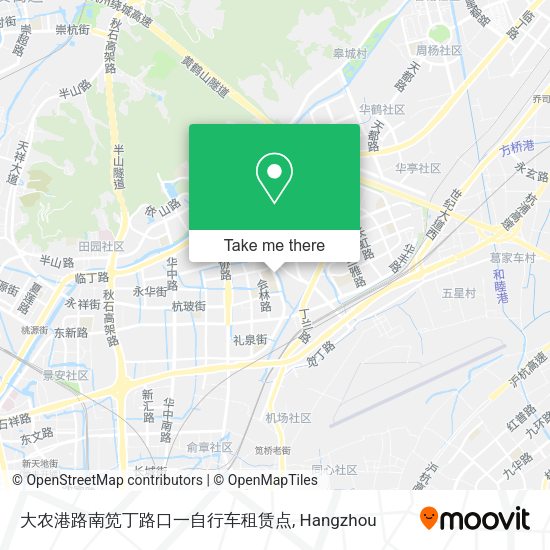 大农港路南笕丁路口一自行车租赁点 map