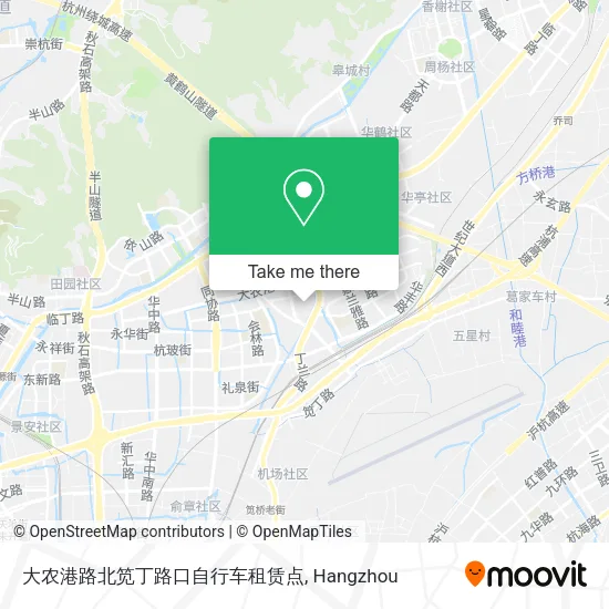 大农港路北笕丁路口自行车租赁点 map