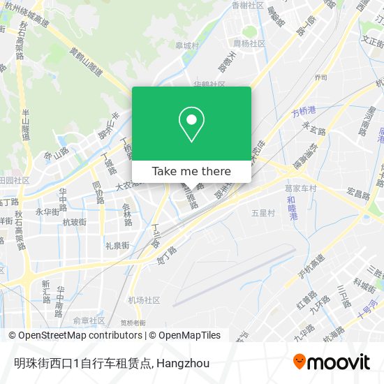 明珠街西口1自行车租赁点 map