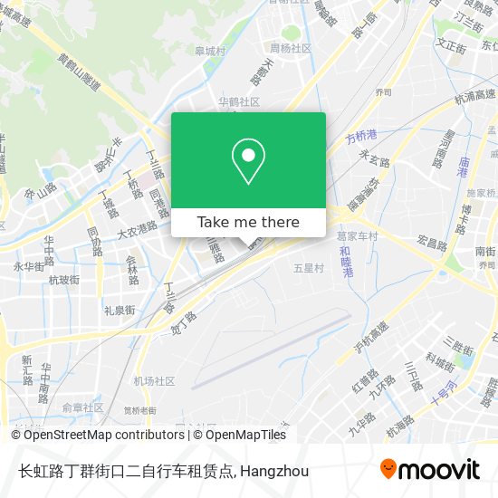 长虹路丁群街口二自行车租赁点 map