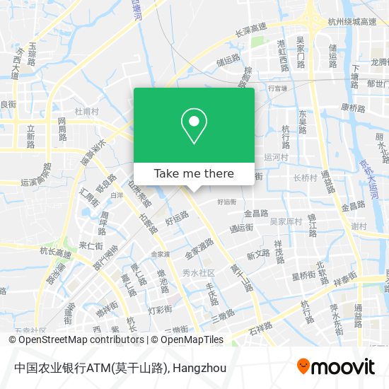中国农业银行ATM(莫干山路) map