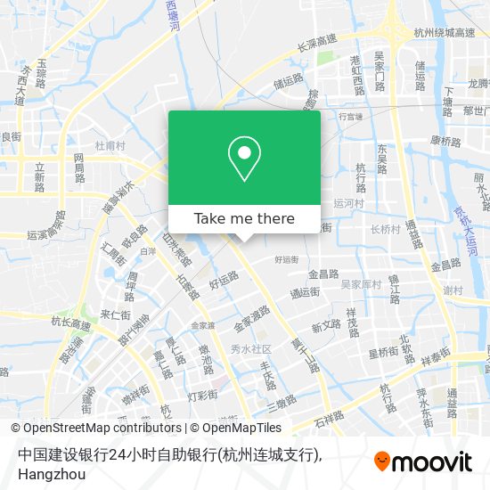 中国建设银行24小时自助银行(杭州连城支行) map
