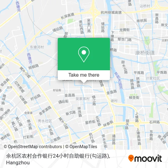 余杭区农村合作银行24小时自助银行(勾运路) map