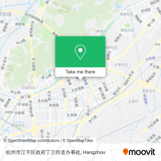 杭州市江干区政府丁兰街道办事处 map