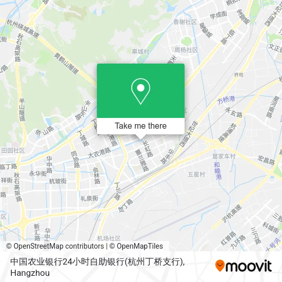 中国农业银行24小时自助银行(杭州丁桥支行) map