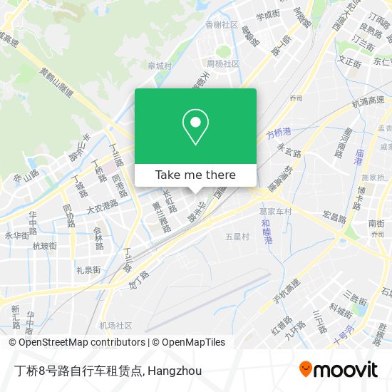 丁桥8号路自行车租赁点 map
