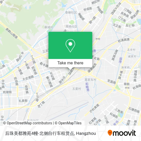 后珠美都雅苑4幢-北侧自行车租赁点 map