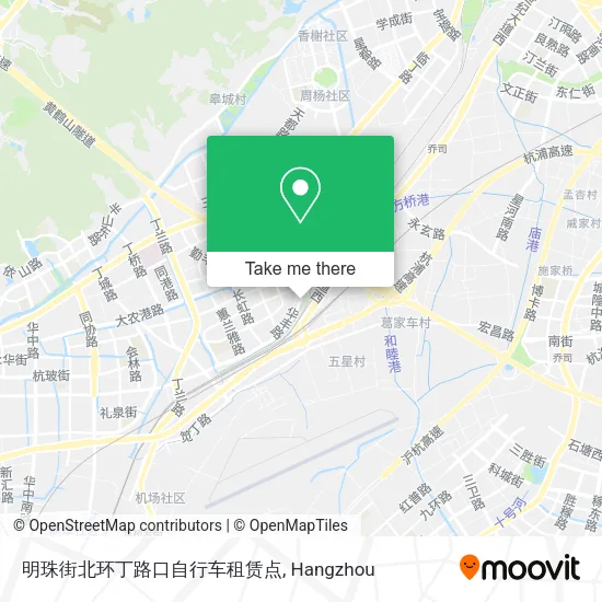 明珠街北环丁路口自行车租赁点 map