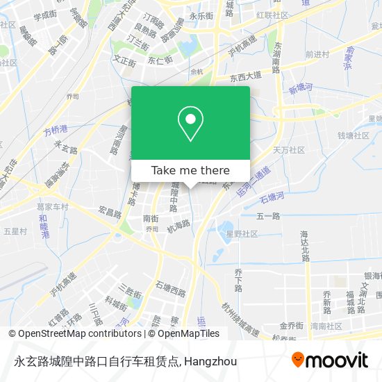 永玄路城隍中路口自行车租赁点 map