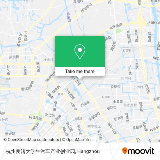 杭州良渚大学生汽车产业创业园 map