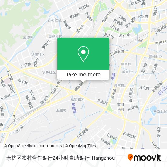 余杭区农村合作银行24小时自助银行 map