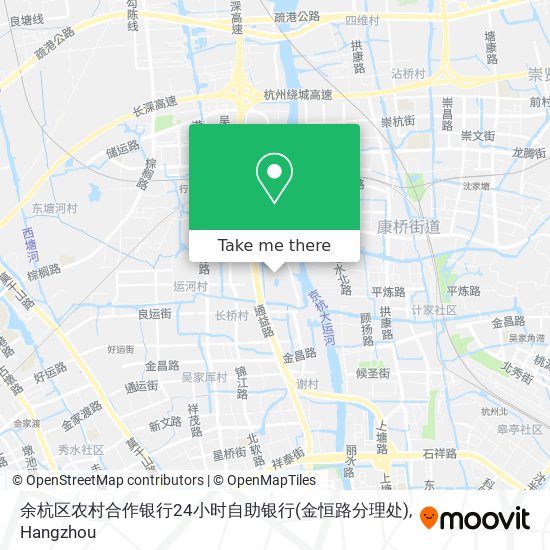 余杭区农村合作银行24小时自助银行(金恒路分理处) map
