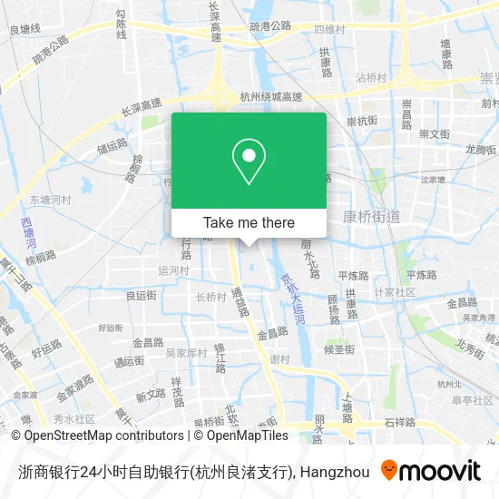 浙商银行24小时自助银行(杭州良渚支行) map