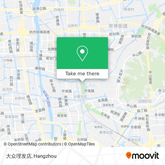大众理发店 map