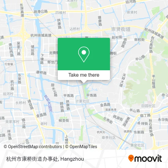 杭州市康桥街道办事处 map