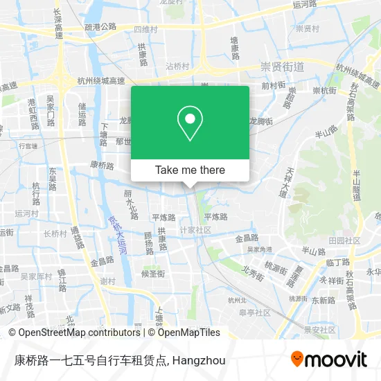 康桥路一七五号自行车租赁点 map