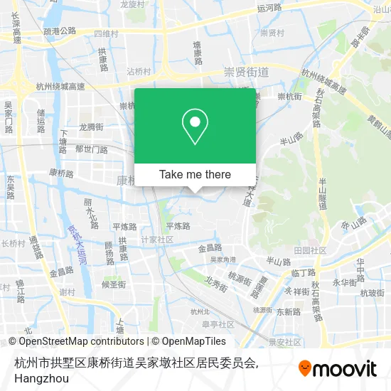 杭州市拱墅区康桥街道吴家墩社区居民委员会 map