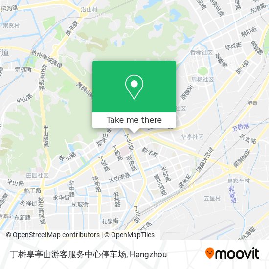 丁桥皋亭山游客服务中心停车场 map
