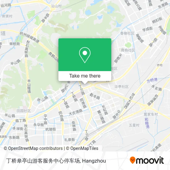 丁桥皋亭山游客服务中心停车场 map