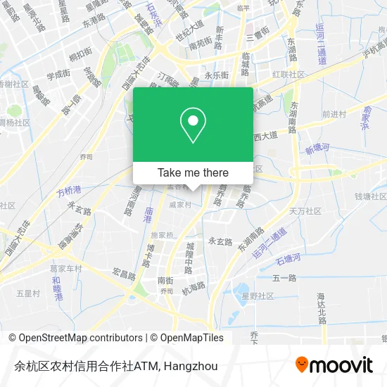 余杭区农村信用合作社ATM map