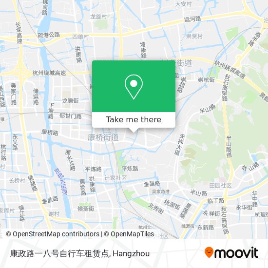 康政路一八号自行车租赁点 map