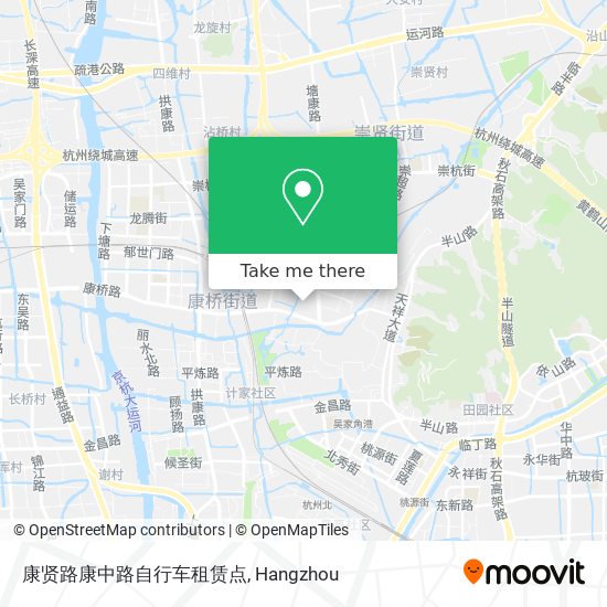 康贤路康中路自行车租赁点 map