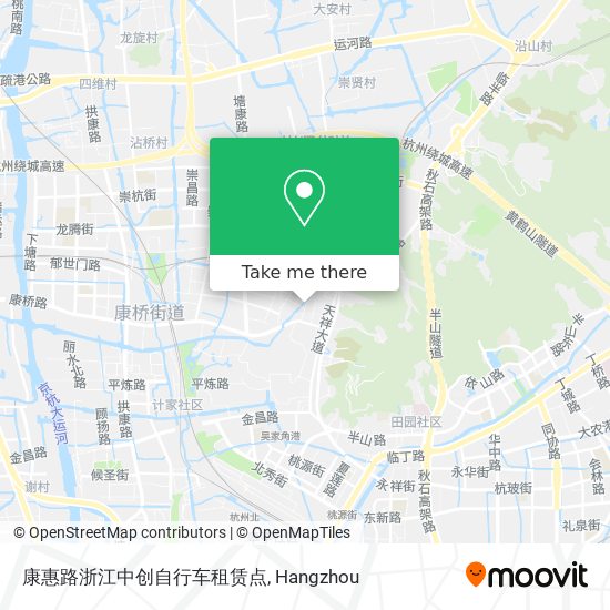康惠路浙江中创自行车租赁点 map