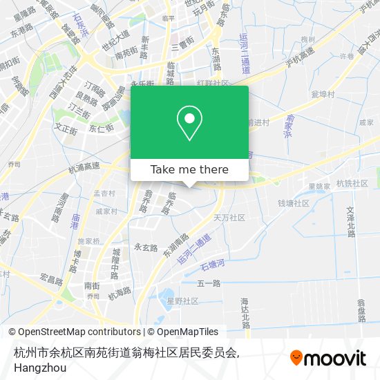 杭州市余杭区南苑街道翁梅社区居民委员会 map